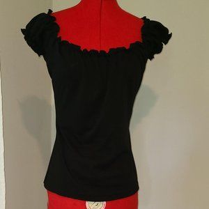 Black Heart of Haute Gigi Peasant Top
